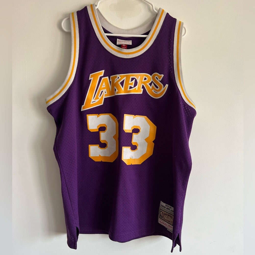 VINTAGE Los Angeles Lakers Kareem Abdul-Jabbar 1983-84 Men's Jersey XL